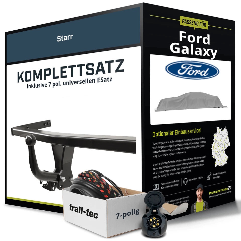 Ford Galaxy Anhängerkupplung starr + 7-pol E-Satz | 2006–2015