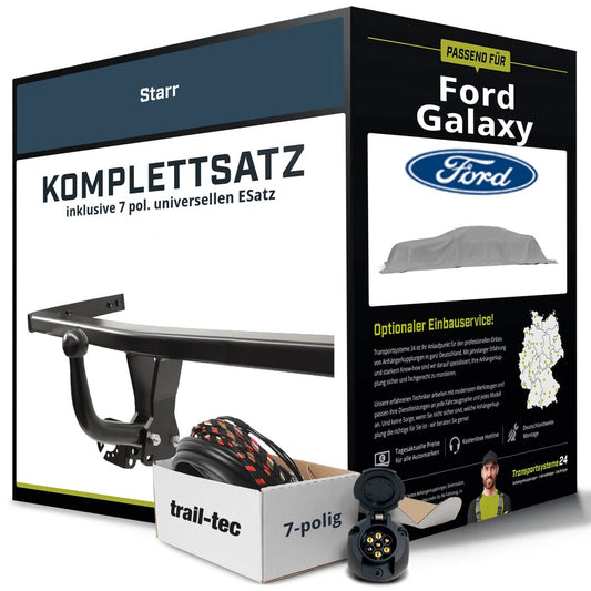 Ford Galaxy fixed tow bar + 7-pin electrical kit | 2006–2015