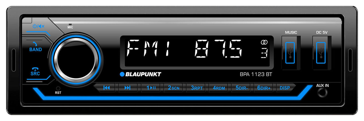 BPA 1123 BT Autoradio von Blaupunkt – Bluetooth, USB, AUX, Freisprechfunktion