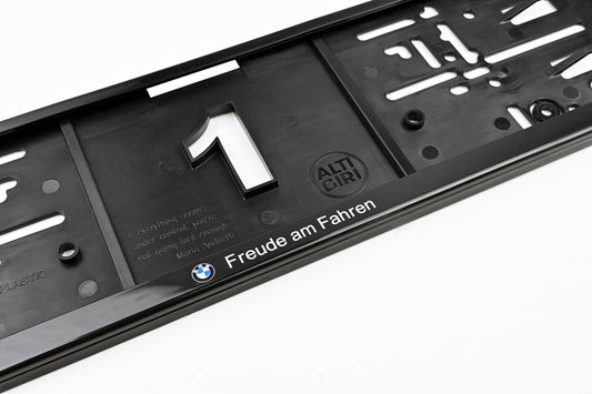 2 x BMW (Sheer Driving Pleasure) license plate holder - sporty design