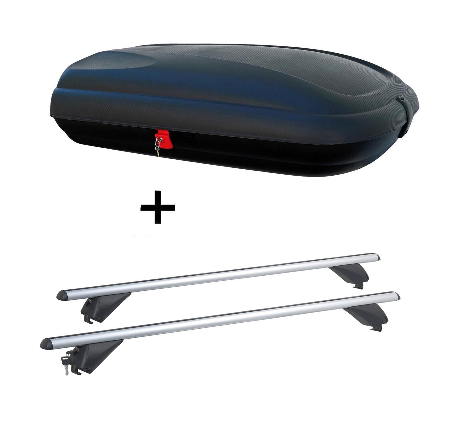 VW T-Roc 5-door from 2017 roof box 320L carbon look + aluminum roof rack RB003