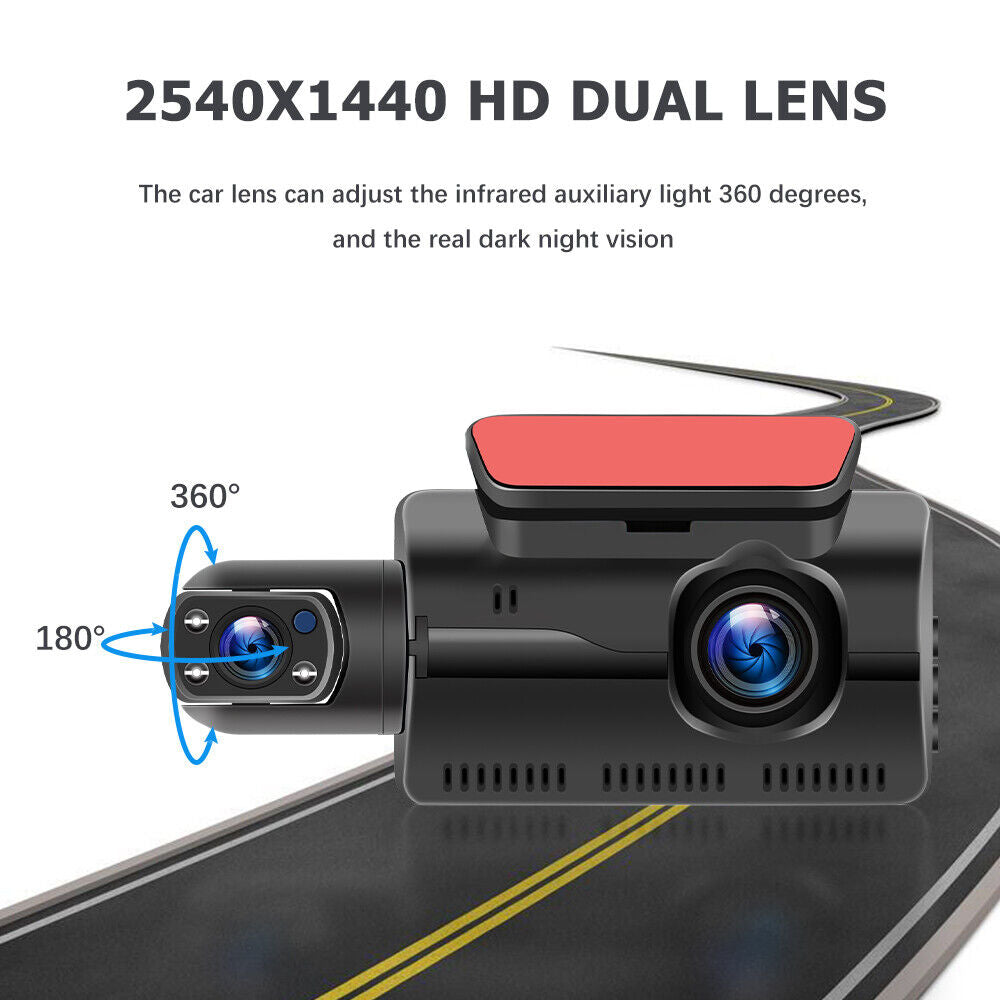 Autokamera Dual Lens mit G-Sensor & Nachtsicht – 1080P HD Dashcam für KFZ