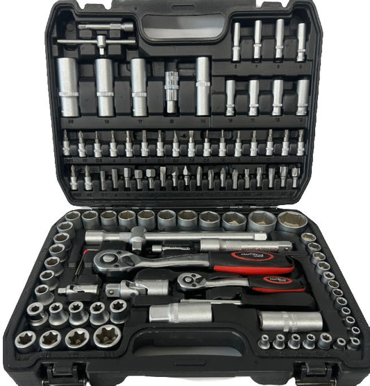 Kraftwelle 108-piece ratchet box set – chrome-vanadium tool case