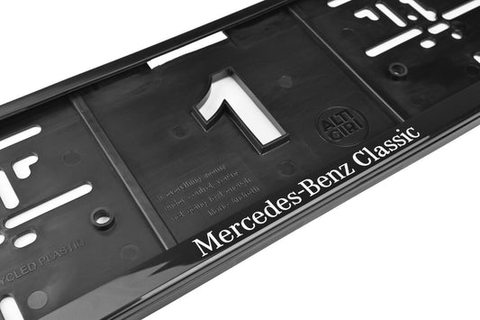 2 x Mercedes-Benz Classic license plate holders - Elegant design