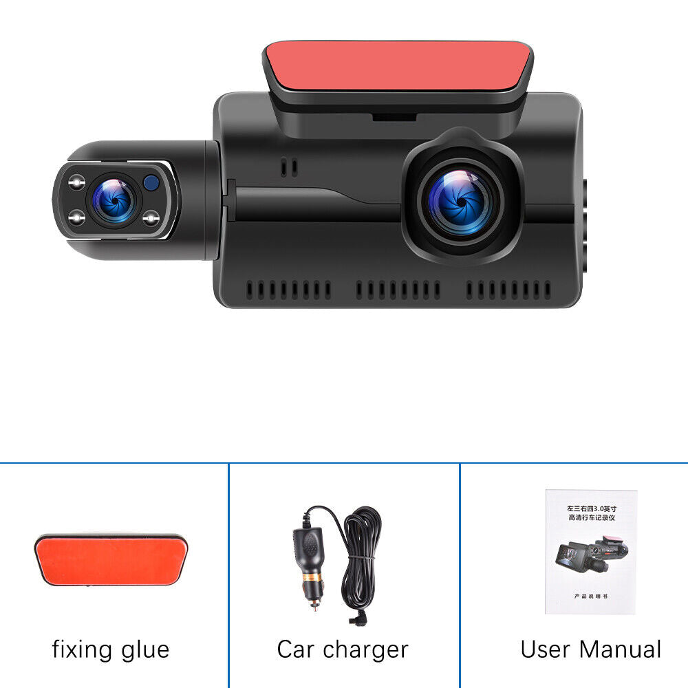 Autokamera Dual Lens mit G-Sensor & Nachtsicht – 1080P HD Dashcam für KFZ