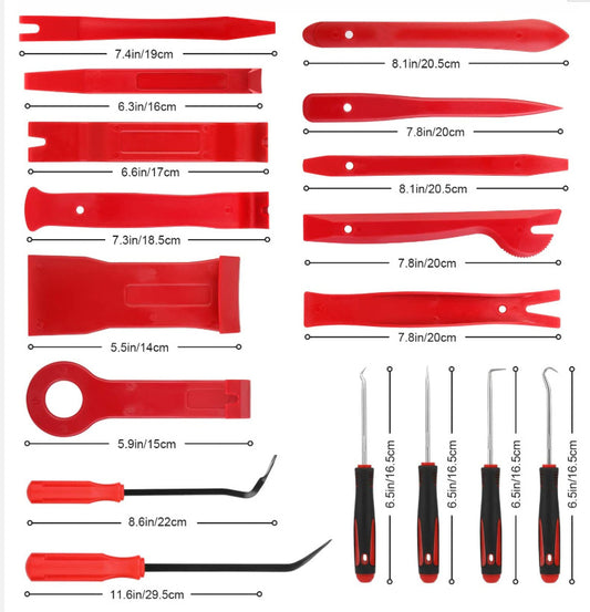 158-piece car trim removal tool set – door clip & interior disassembly tools