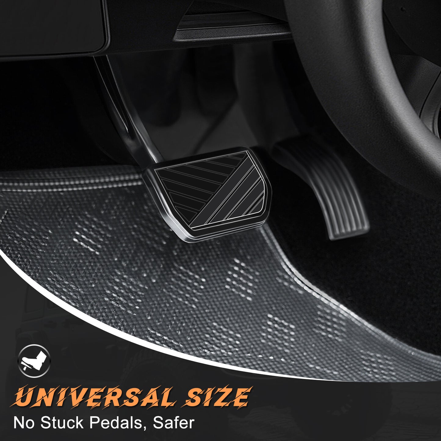 Universale Auto Fußmatten 4-teilig – Riffelblech Design, Anthrazit