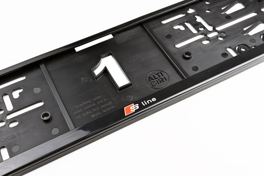 2 x Audi S-Line license plate holders - sporty design
