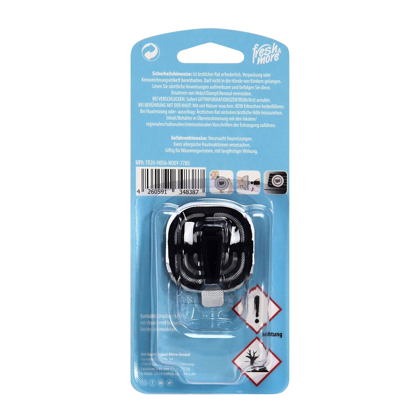 Fresh & More Auto-Lufterfrischer Clips – Duftaustwahl (3er Pack) 4ml