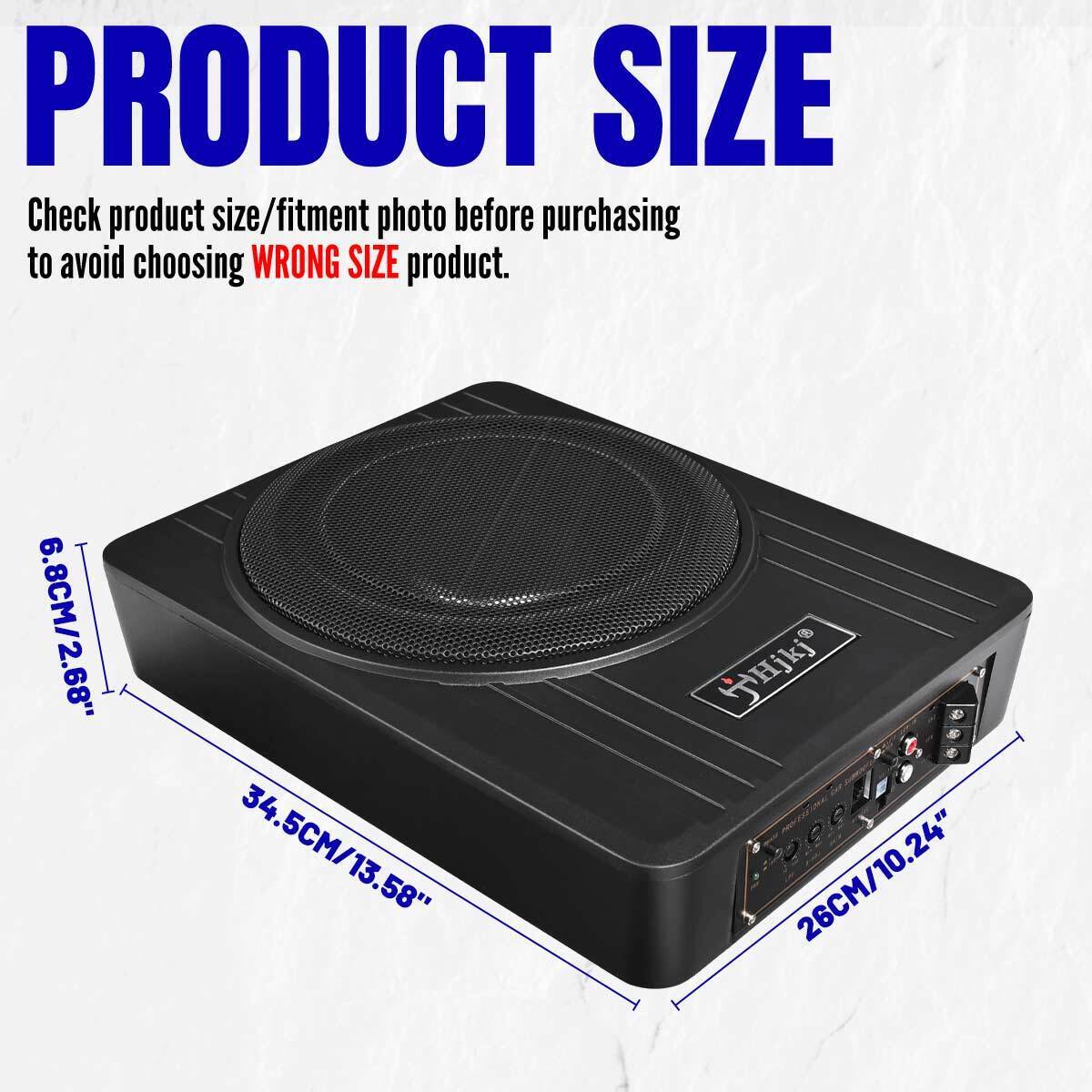 10" Untersitz Aktiv-Subwoofer + Kabelset – 600W Max / 125W RMS Auto Bassbox