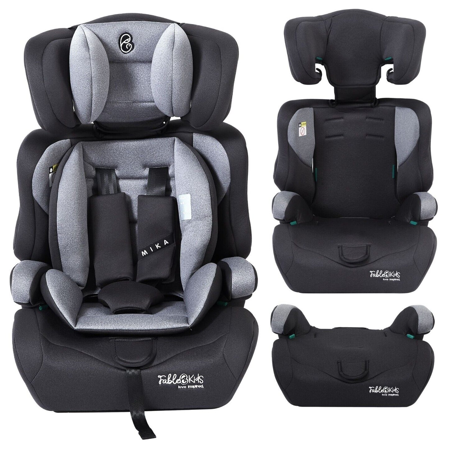 FableKids child car seat 15 months – 12 years, 76–150cm, ECE R129/03 approved