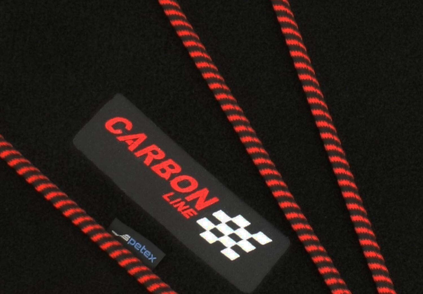 Dywaniki samochodowe PETEX „Carbon” – uniwersalny zestaw dywaników podłogowych, 4 sztuki, w 9 kolorach