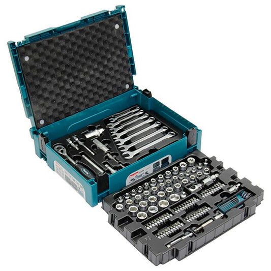 Makita 120-piece tool set in MAKPAC – Robust socket set with case