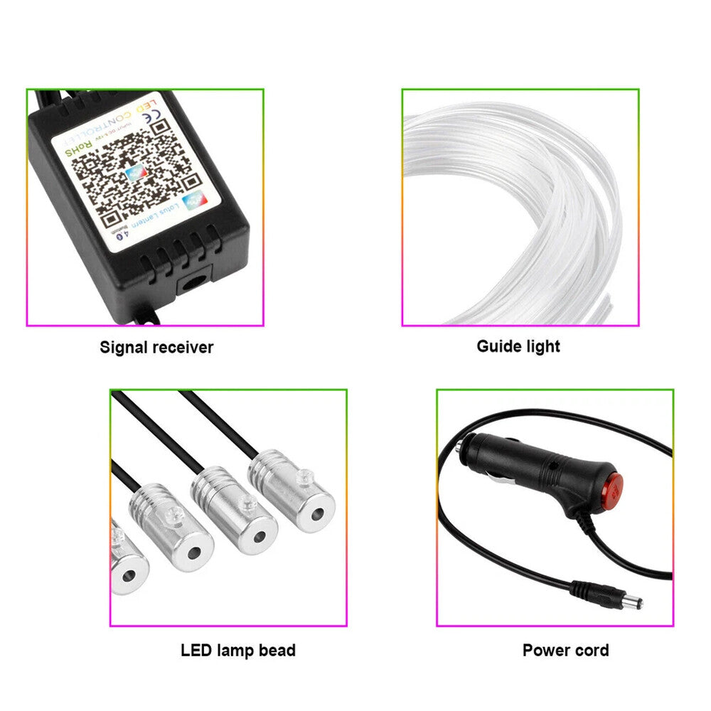 Auto LED Ambientebeleuchtung 6M – RGB Lichtleiste mit App & Sound-Modus