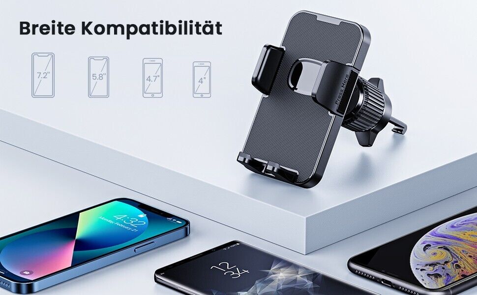 Universal Handyhalterung fürs Auto – Silikon, verstellbar, für alle Smartphones