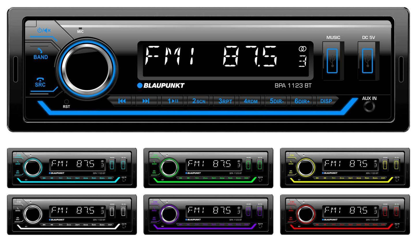 BPA 1123 BT Autoradio von Blaupunkt – Bluetooth, USB, AUX, Freisprechfunktion