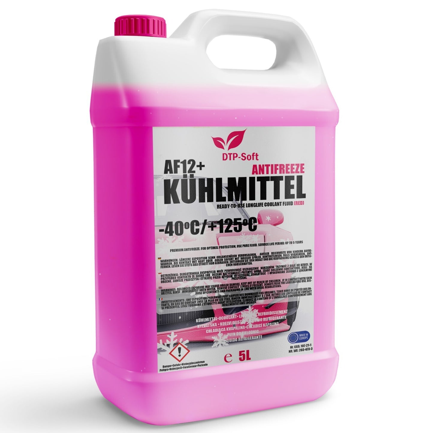5L Kühlmittel Rot G12+ – Frostschutz AF12+ bis -40°C für alle Fahrzeuge