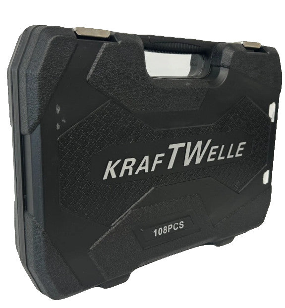 Kraftwelle 108-tlg. Ratschenkasten Set – Chrom-Vanadium Werkzeugkoffer