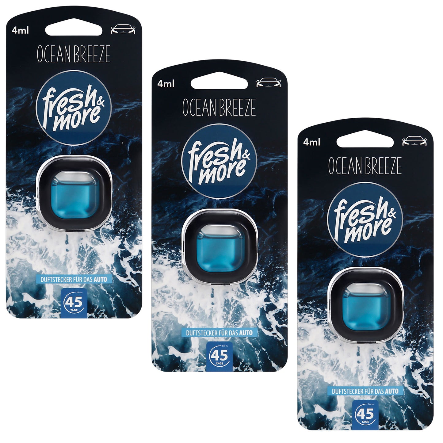 Fresh & More Auto-Lufterfrischer Clips – Duftaustwahl (3er Pack) 4ml