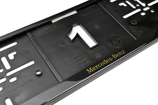 2x Mercedes-Benz license plate holders – sporty design, free shipping