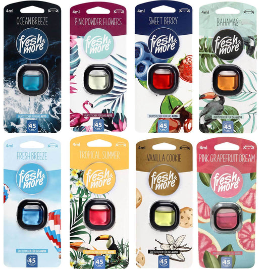 Fresh & More Car Air Freshener Clips – Fragrance Selection (3 Pack) 4ml