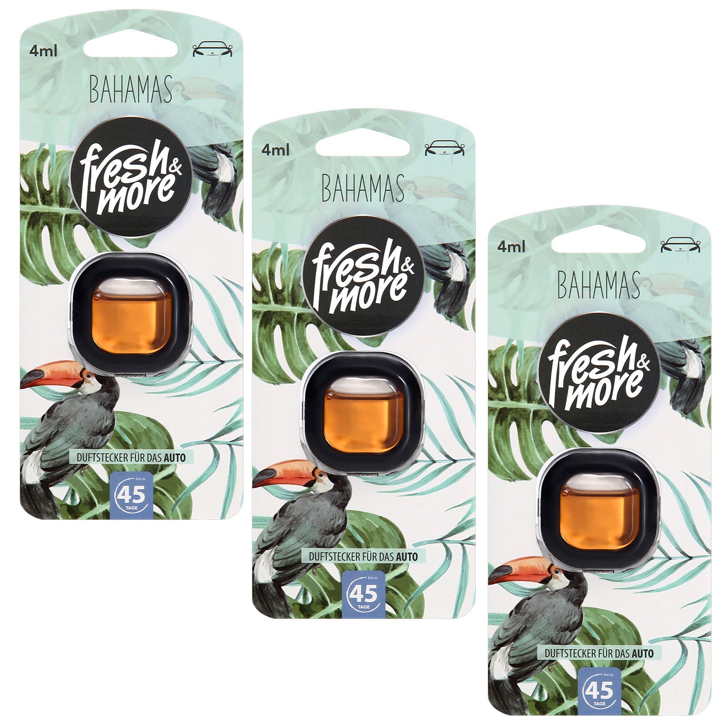 Fresh & More Auto-Lufterfrischer Clips – Duftaustwahl (3er Pack) 4ml