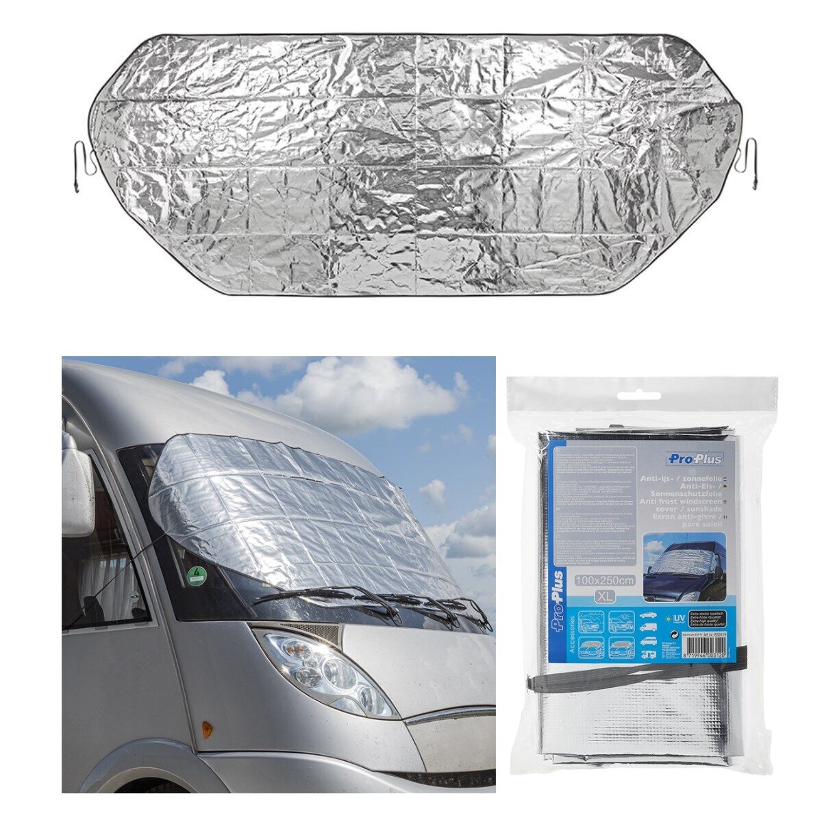 Frontscheibenabdeckung XL 100×250 – Sonnenschutz für Wohnmobil & Van