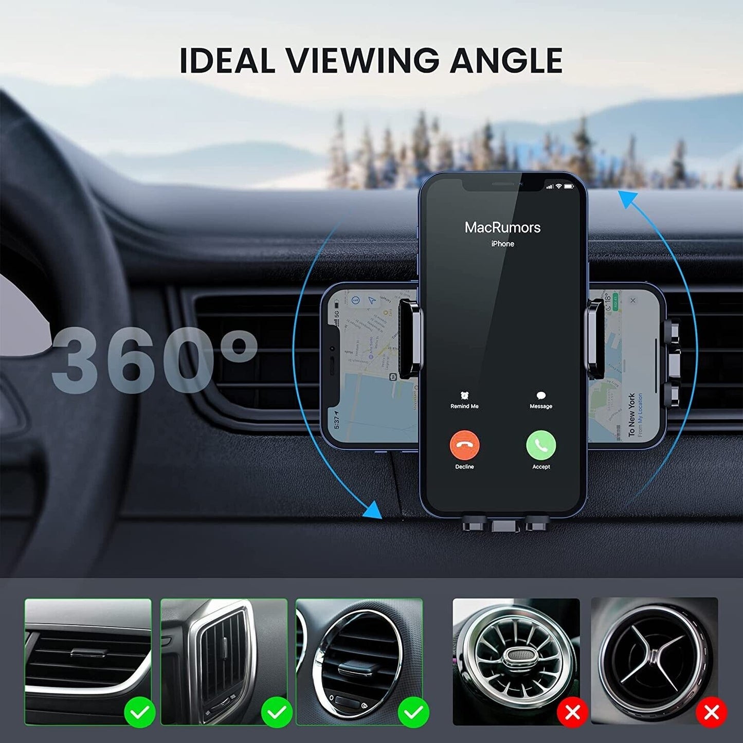 Universal Handyhalterung fürs Auto – Silikon, verstellbar, für alle Smartphones