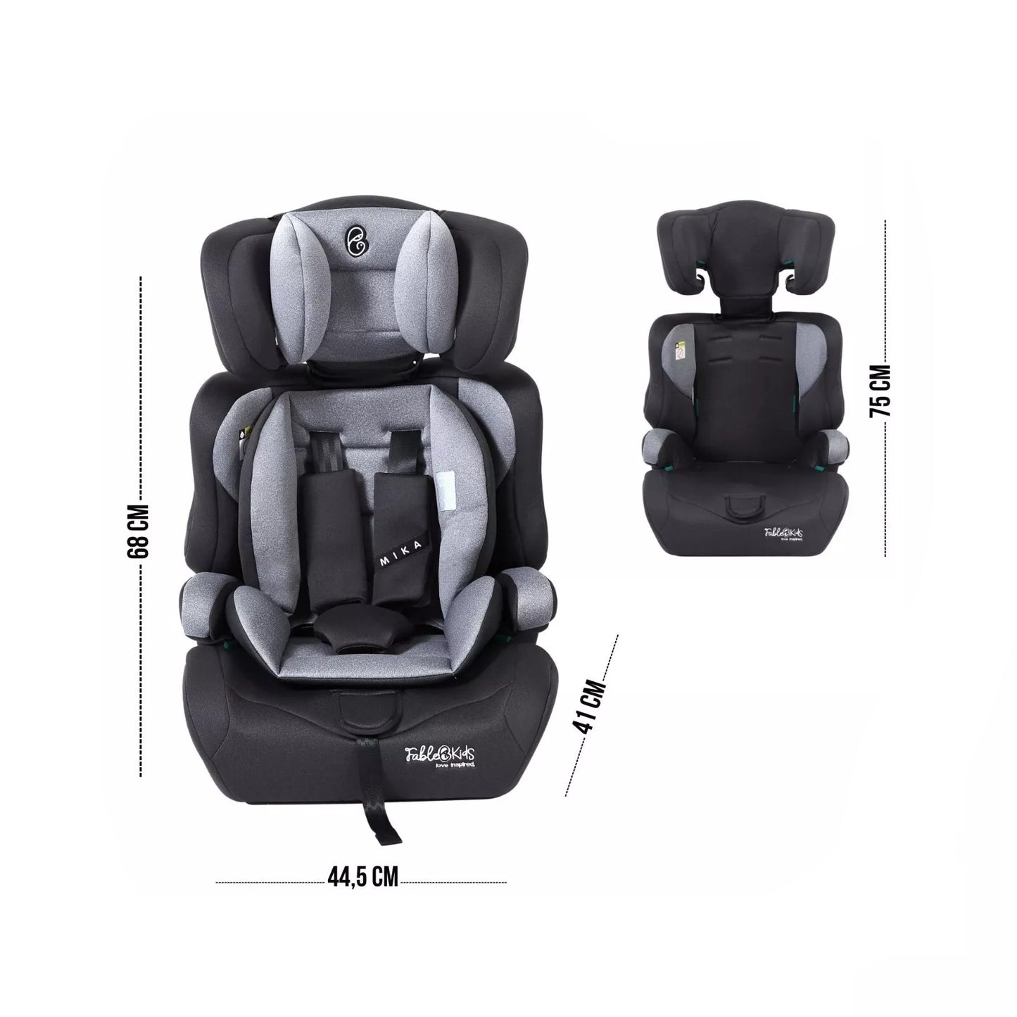 FableKids child car seat 15 months – 12 years, 76–150cm, ECE R129/03 approved 