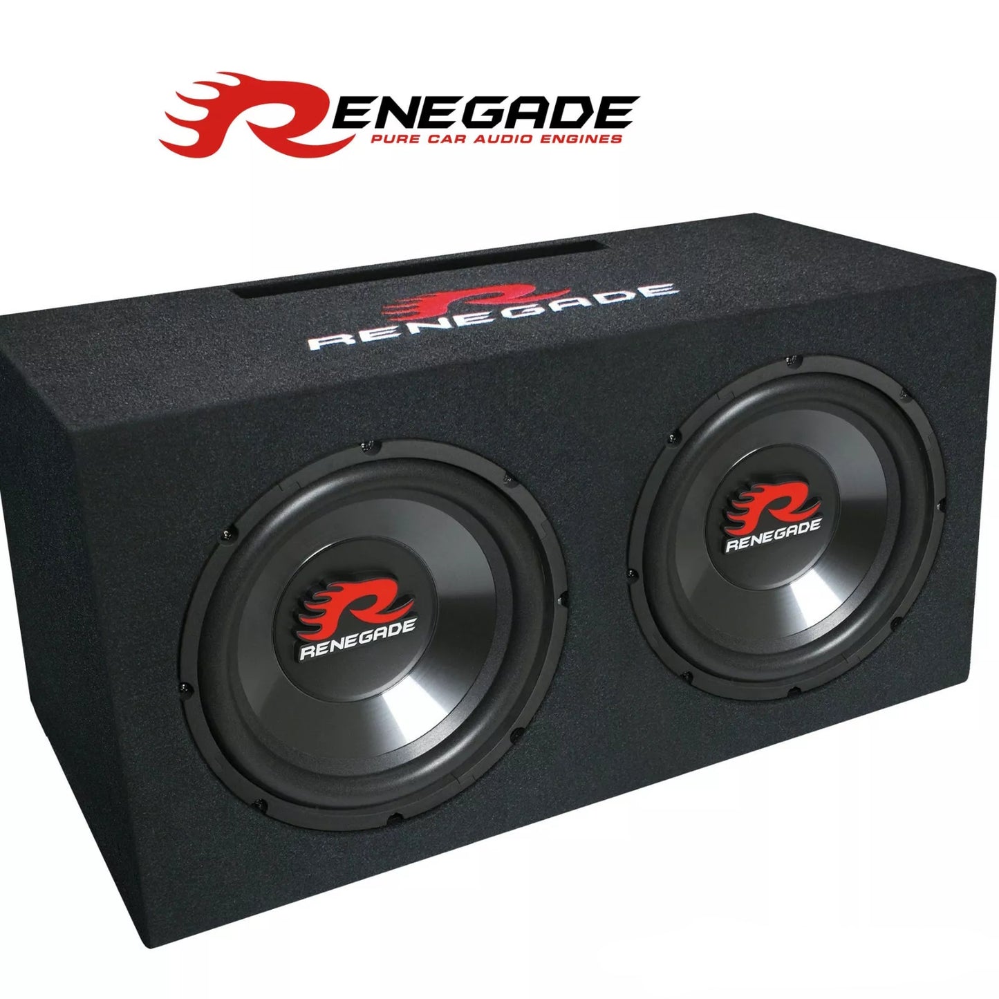 Renegade RXV-1002 Dual-Subwoofer 2x25cm – 1000W Auto Bassbox