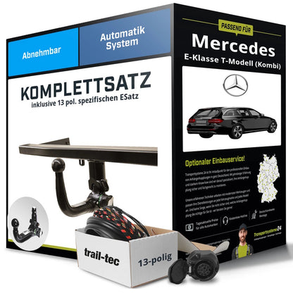 Mercedes E-Klasse T-Modell S213 Komplettsatz Anhängerkupplung – abnehmbar inkl. 13-pol+eSatz (07/2016–10/2023)