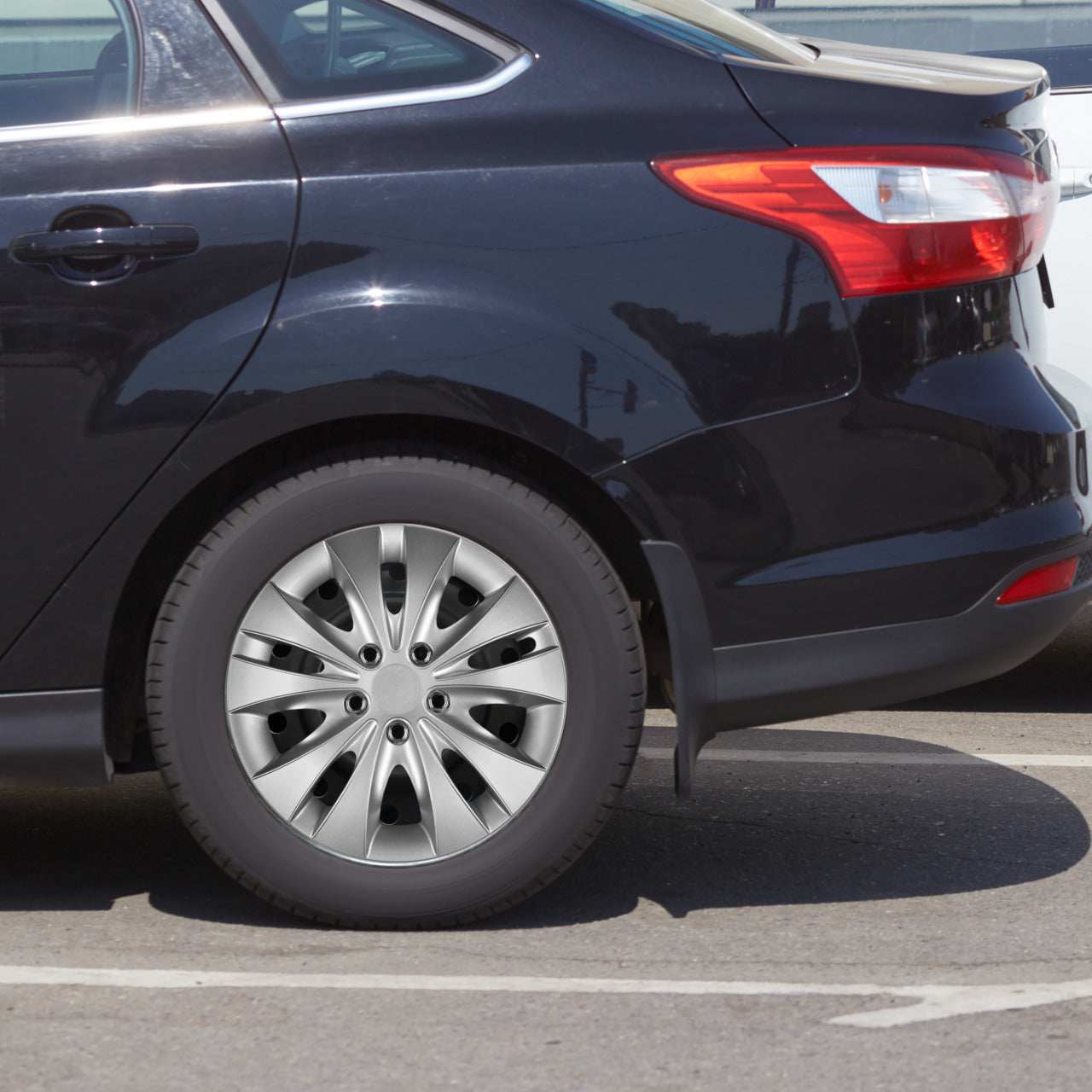 CARTREND Radzierblende Storm 15" silber – 4x Auto Radkappen Set