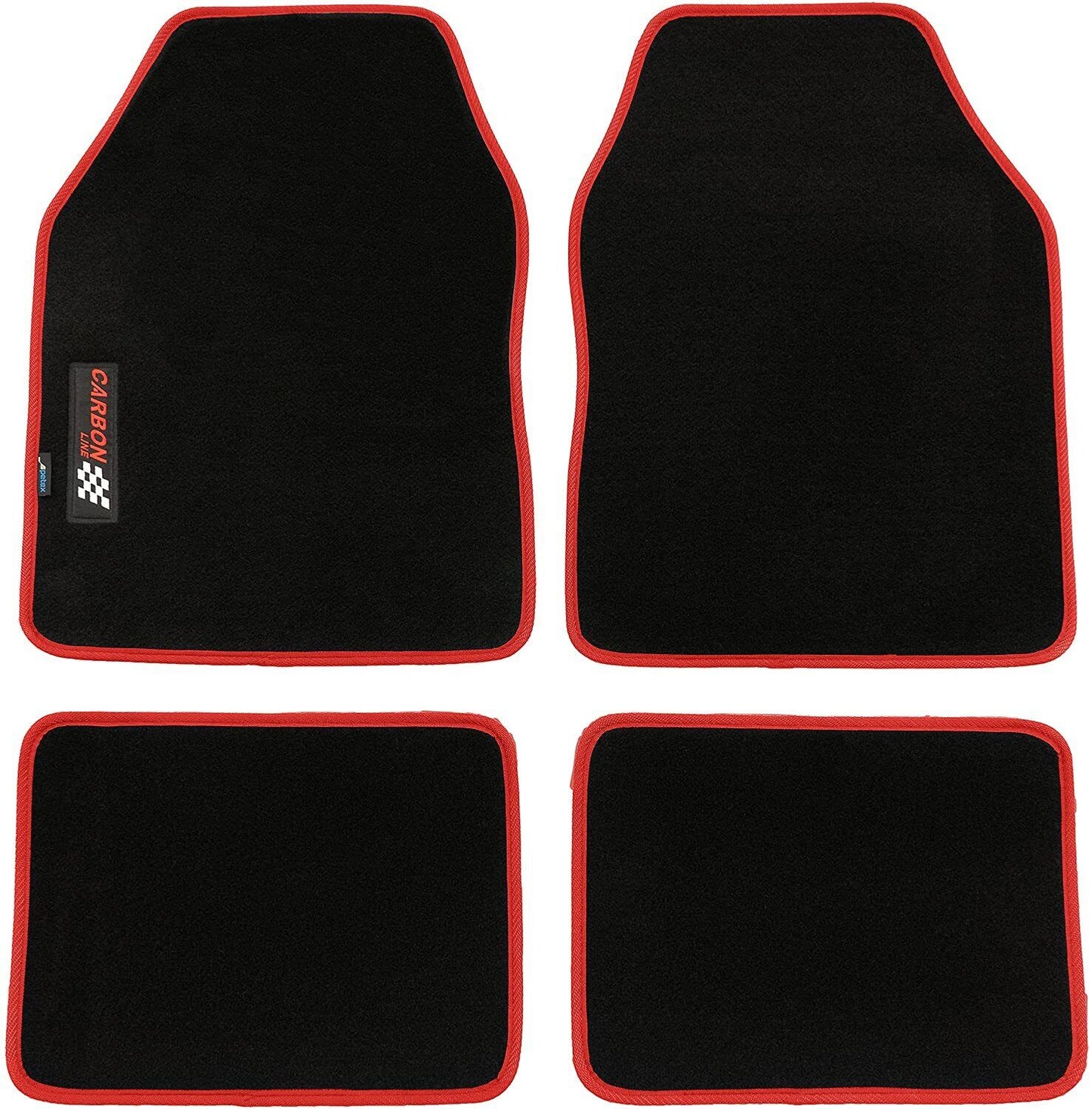 PETEX Autoteppich „Carbon“ – Universal Fußmatten Set, 4-teilig, in 9 Farben