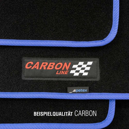 PETEX Autoteppich „Carbon“ – Universal Fußmatten Set, 4-teilig, in 9 Farben