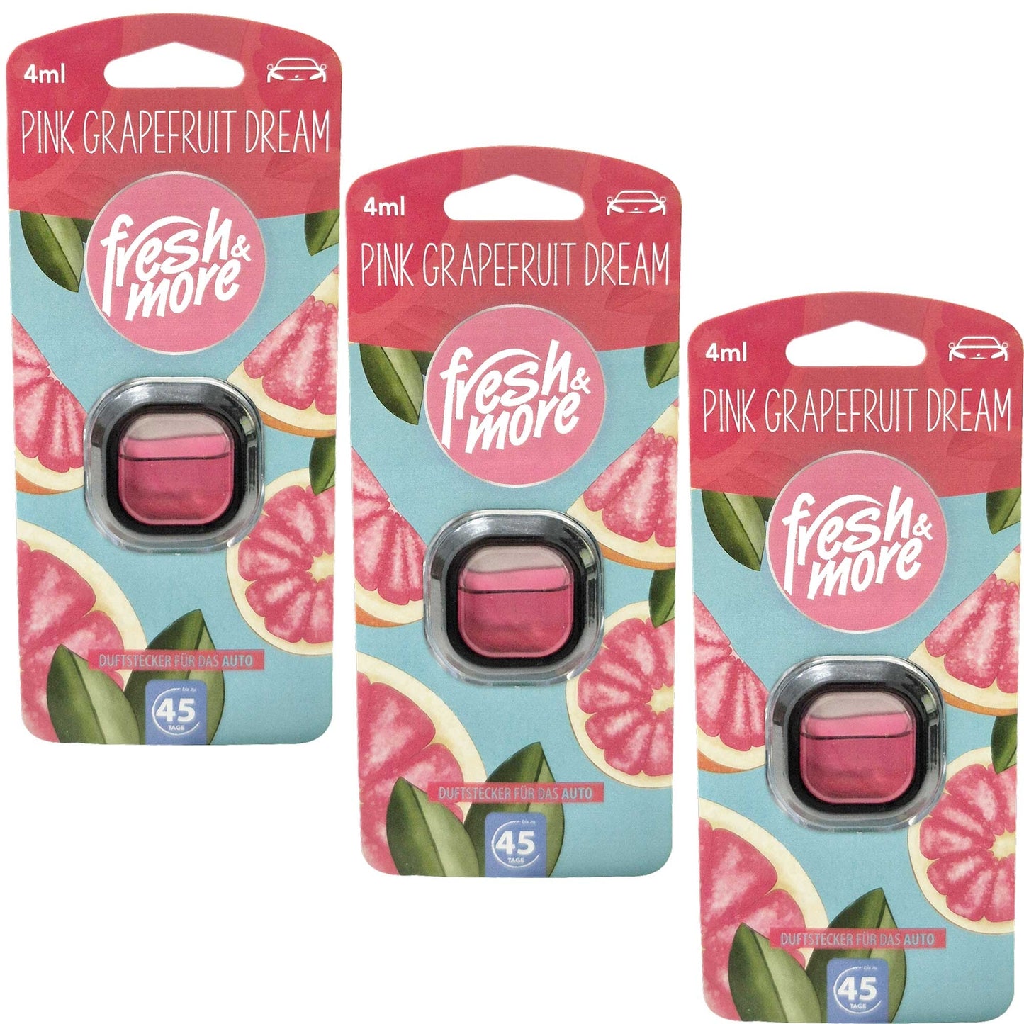 Fresh & More Auto-Lufterfrischer Clips – Duftaustwahl (3er Pack) 4ml