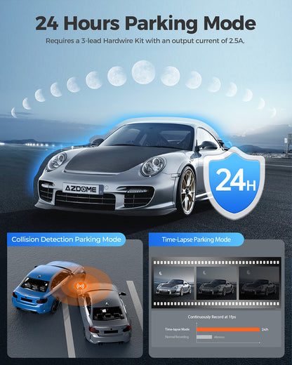 AZDOME M300S Dashcam 4K – Auto Kamera vorne & hinten mit App & WLAN