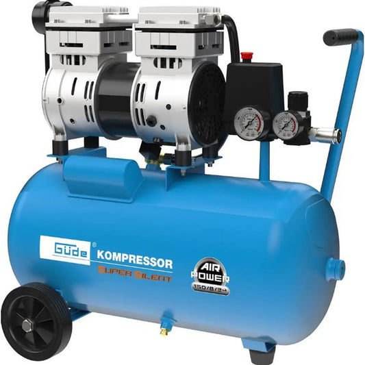 Güde Druckluft Flüsterkompressor Airpower 150/8/24 – 8bar, 24L, ölfrei, 0,75kW