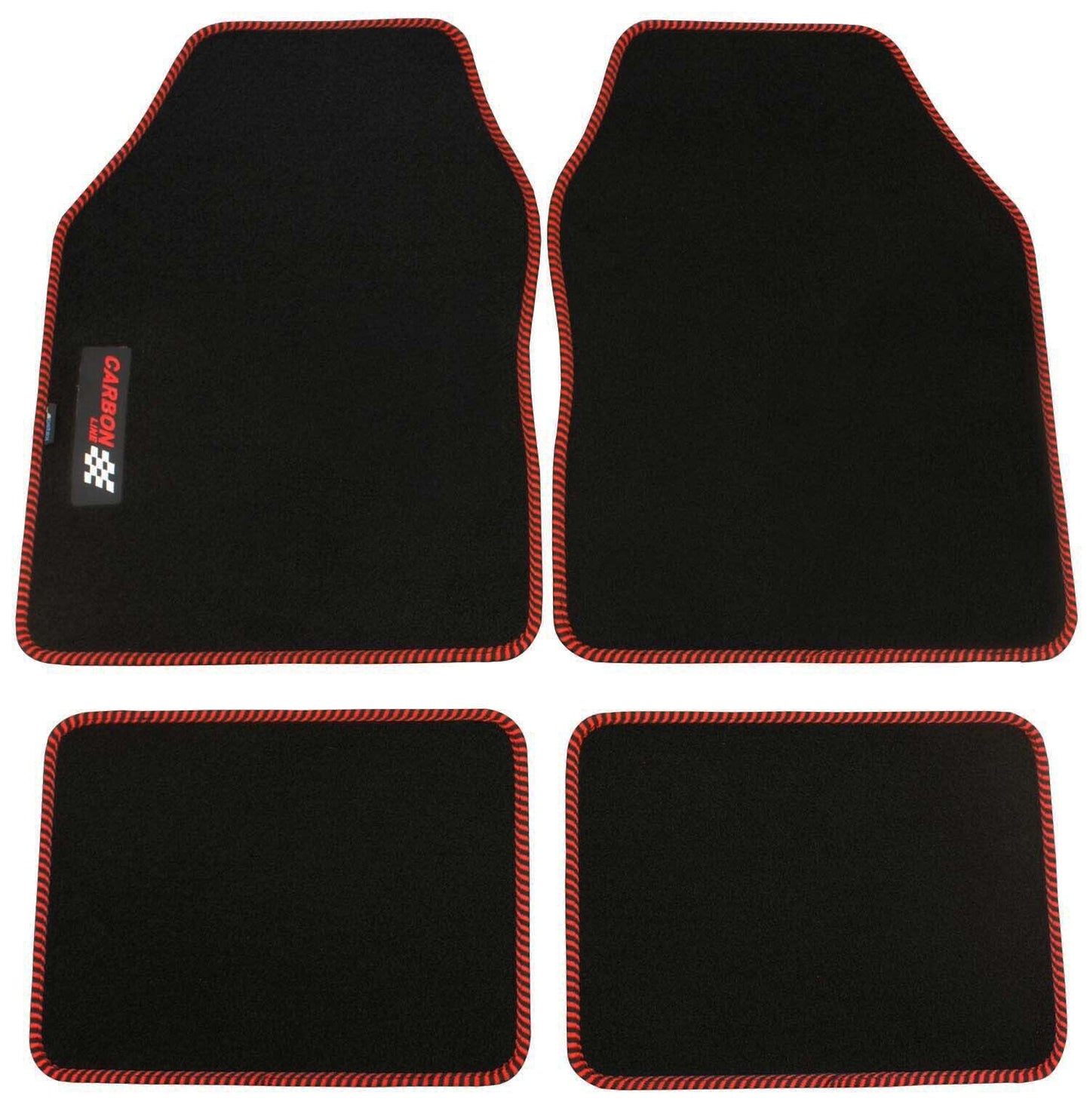 PETEX Autoteppich „Carbon“ – Universal Fußmatten Set, 4-teilig, in 9 Farben