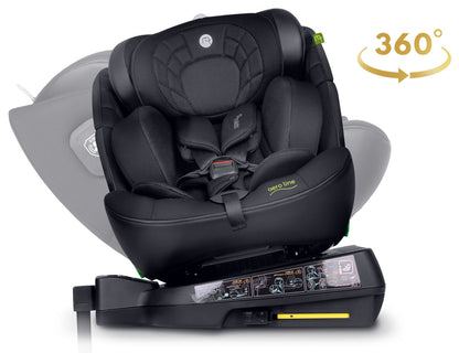NUKIDO 360° rotating car seat with ISOFIX &amp; footrest – Group 0–II