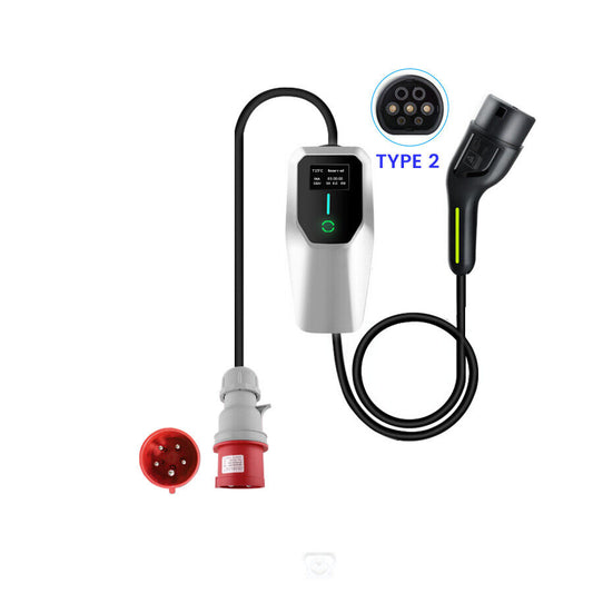 EV Charger Typ 2 – 11kW Ladekabel 10A/16A, 3-Phasen, Wallbox, 4m