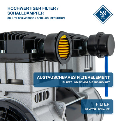 HYUNDAI Silent Kompressor SAC55753 – 50L, 59dB, kompakt & leistungsstark