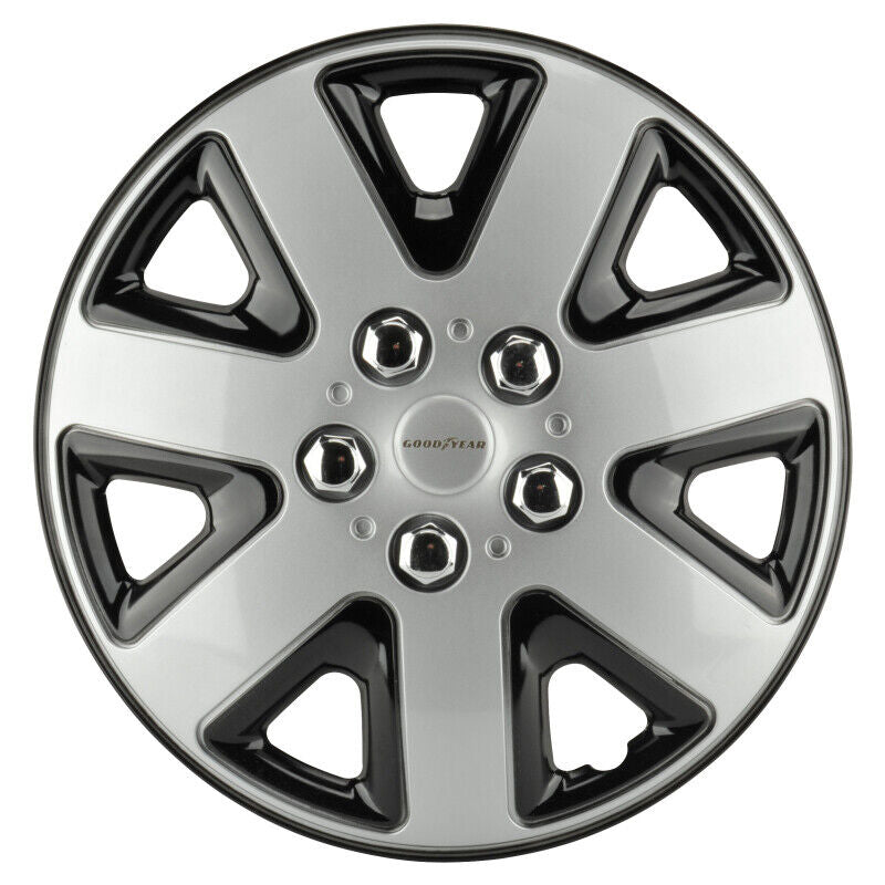 GOODYEAR wheel cover Flexo 16" silver-black – 4x car hubcaps set
