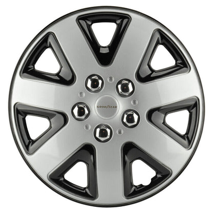 GOODYEAR wheel cover Flexo 16" silver-black – 4x car hubcaps set