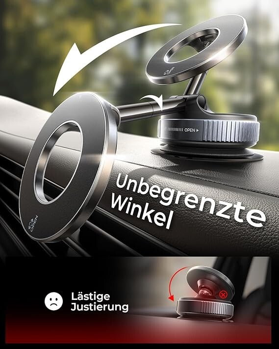 Magnetische Handyhalterung Auto – Vakuum Saugnapf 2025 für Armaturenbrett & Windschutzscheibe