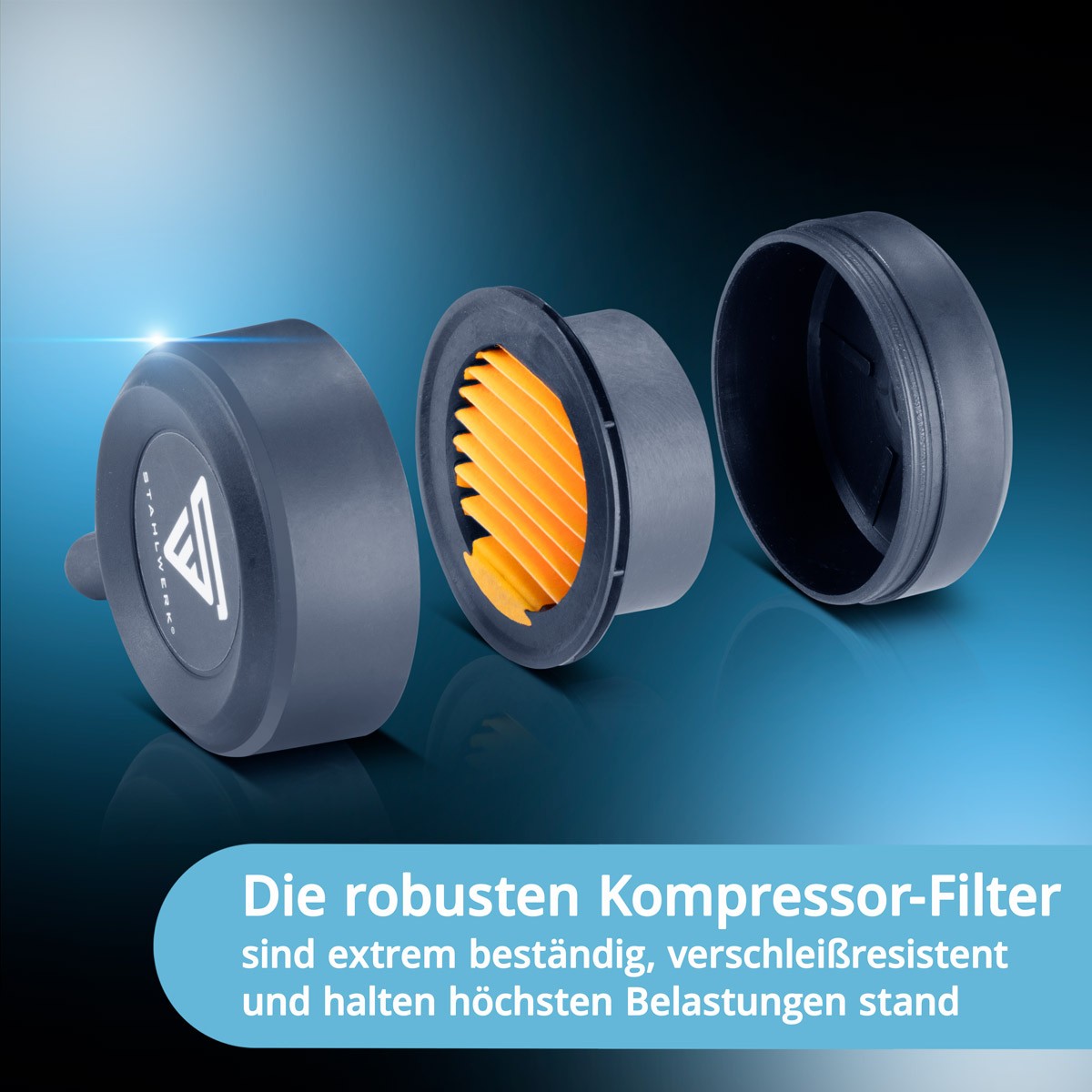 STAHLWERK Kompressor – 10 bar, 2,1 PS, 1,6 kW, 210 l/min Druckluftkompressor