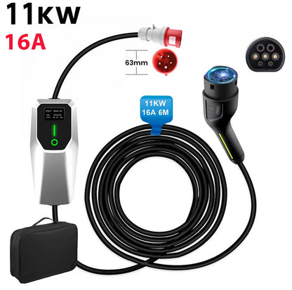 11/22kW 16/32A Type 2 Mobile Wallbox – EV charger &amp; charging cable, heavy current CEE