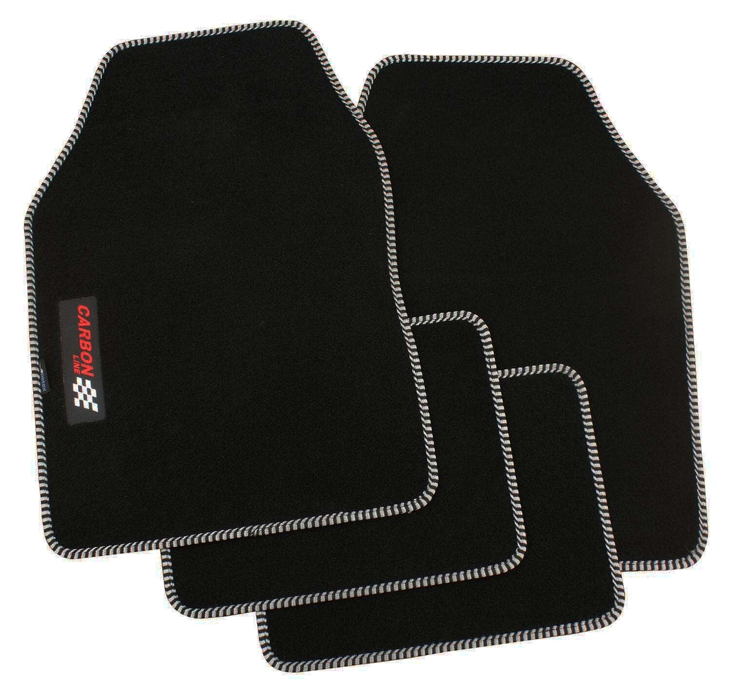 PETEX Autoteppich „Carbon“ – Universal Fußmatten Set, 4-teilig, in 9 Farben