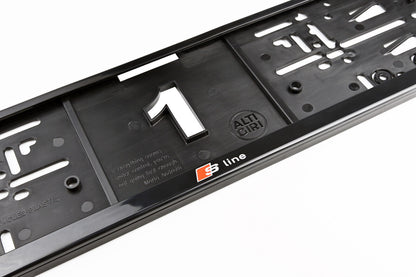 2 x Audi S-Line Kennzeichenhalter - Sportliches Design