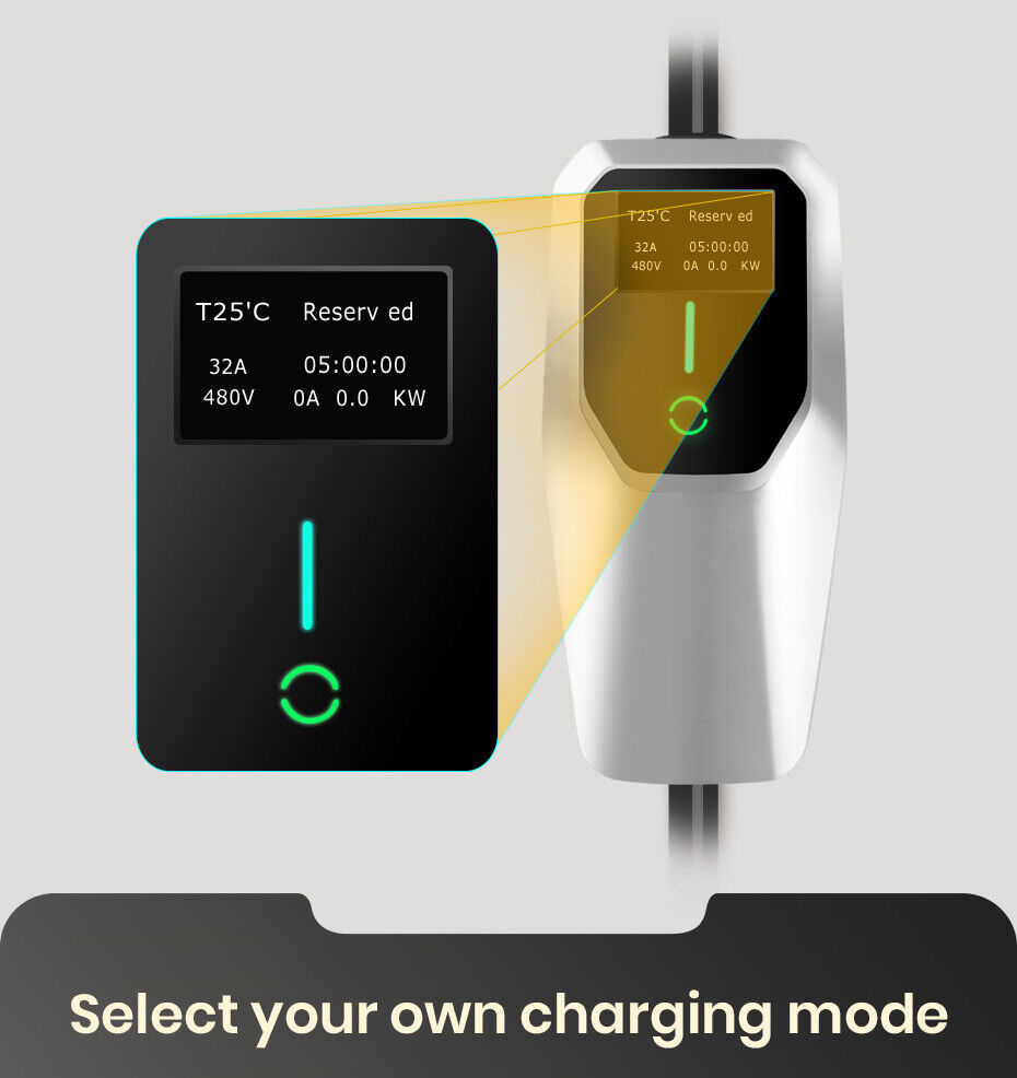 11/22kW 16/32A Type 2 Mobile Wallbox – EV charger &amp; charging cable, heavy current CEE