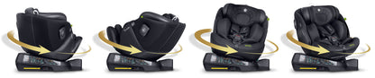 NUKIDO 360° rotating car seat with ISOFIX &amp; footrest – Group 0–II